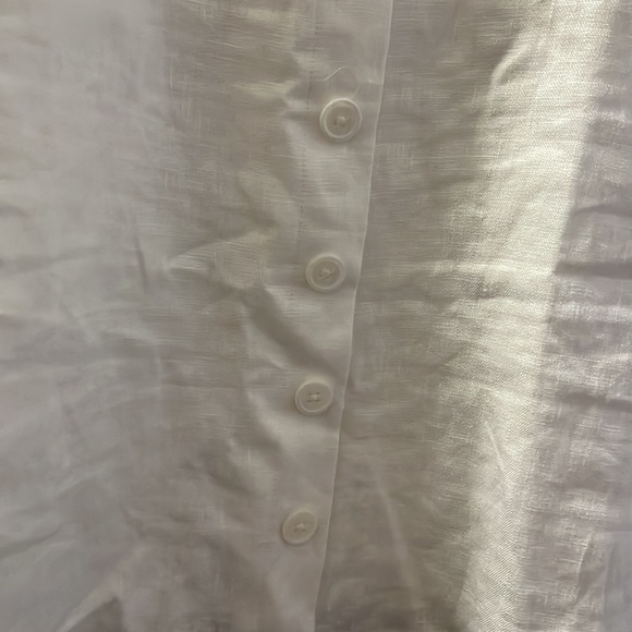 Reformation huckleberry white linen summer dress NWT size 8 - Picture 10 of 15